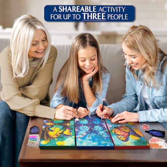ArtSkills® Brilliant Art Enchanted Butterflies Stretched Canvas Diamond Painting Kit